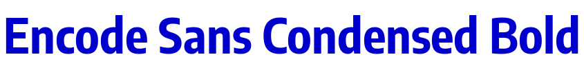Encode Sans Condensed Bold font